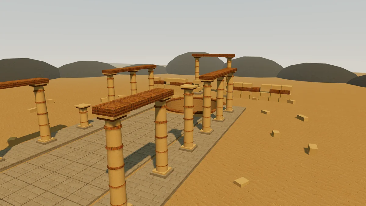 Ancient forbidden ruins rendered with the game's 3D scenery